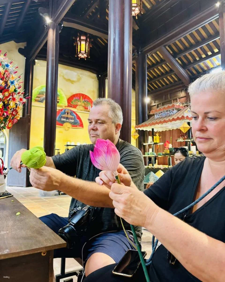 Hue | Lotus Paper Flower Making Workshop with Local Instructor | A must do experience in Vietnam