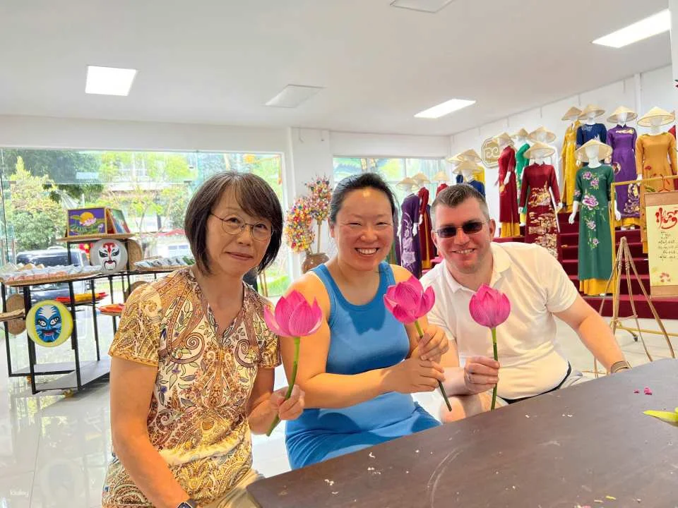 Hue | Lotus Paper Flower Making Workshop with Local Instructor | A must do experience in Vietnam