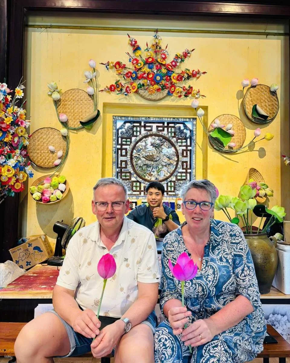 Hue | Lotus Paper Flower Making Workshop with Local Instructor | A must do experience in Vietnam