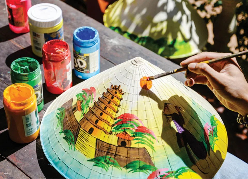 Hue | Conical Hat Painting Workshop with Royal Tea with Local Instructor | A must do experience in Vietnam