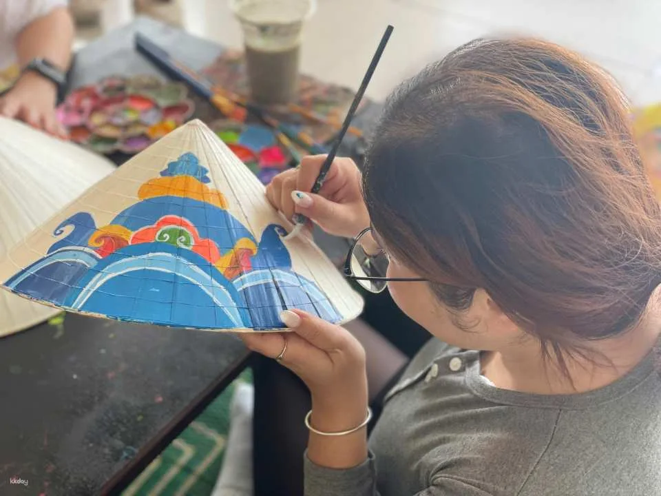 Hue | Conical Hat Painting Workshop with Royal Tea with Local Instructor | A must do experience in Vietnam