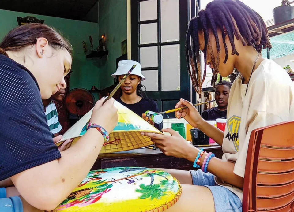 Hue | Conical Hat Painting Workshop with Royal Tea with Local Instructor | A must do experience in Vietnam