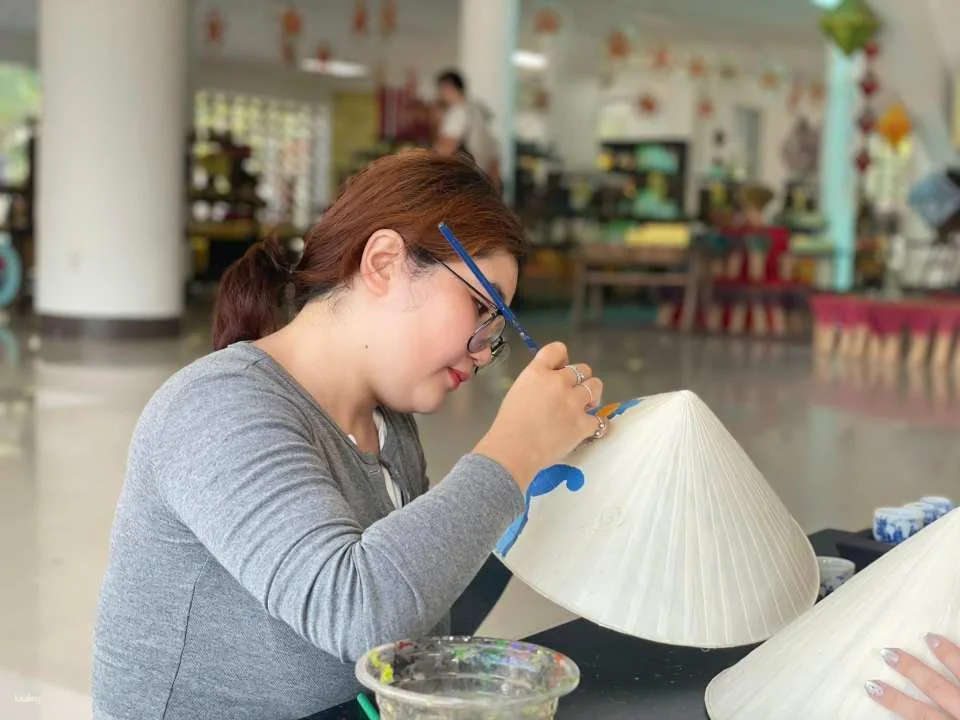 Hue | Conical Hat Painting Workshop with Royal Tea with Local Instructor | A must do experience in Vietnam