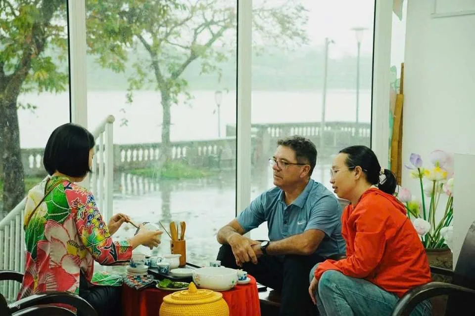 Hue | Conical Hat Painting Workshop with Royal Tea with Local Instructor | A must do experience in Vietnam
