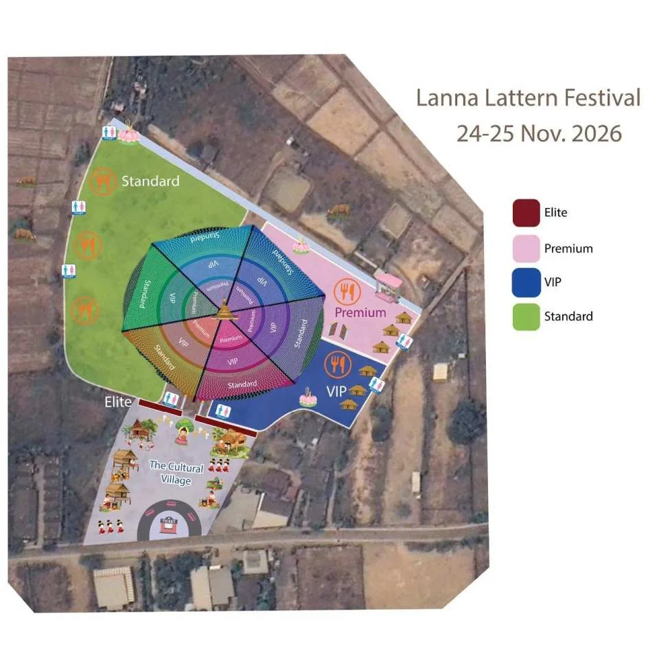 Lanna Lantern Festival 2026 at Lanna Cultural Village in Lamphun from Chiang Mai I Thailand