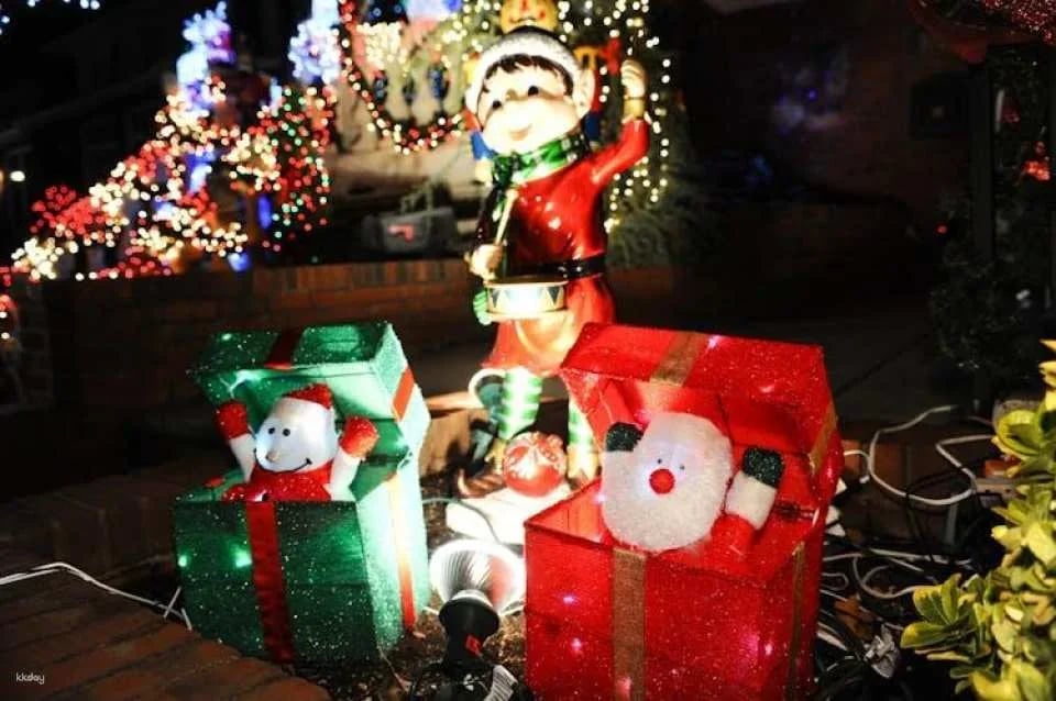 NYC Dyker Heights luxury holiday lights tour and hot cocoa