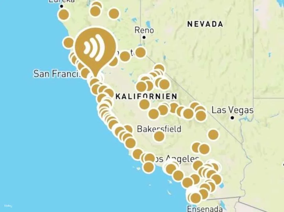 Self-guided tour of California with GPS audio guide