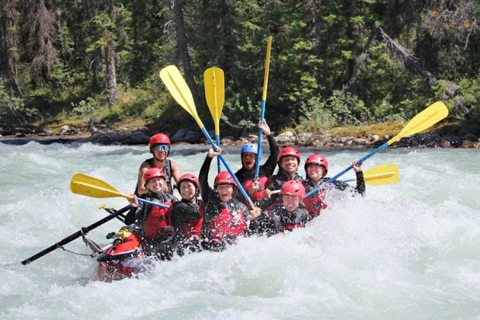 Sunwapta river's Class 3 rapids rafting