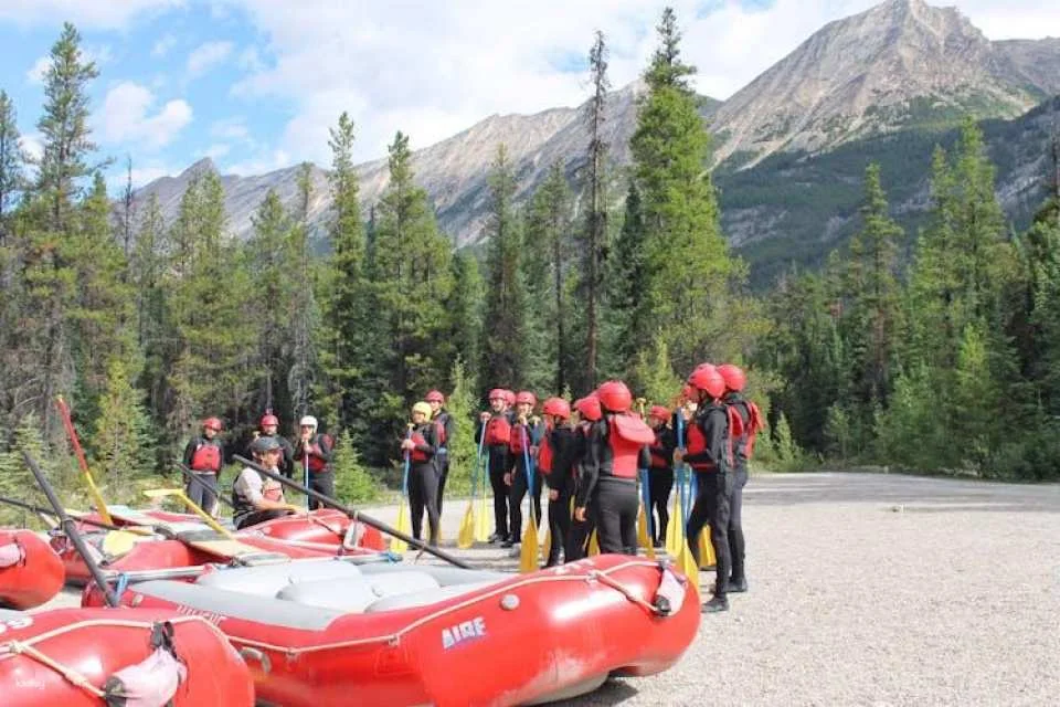 Sunwapta river's Class 3 rapids rafting