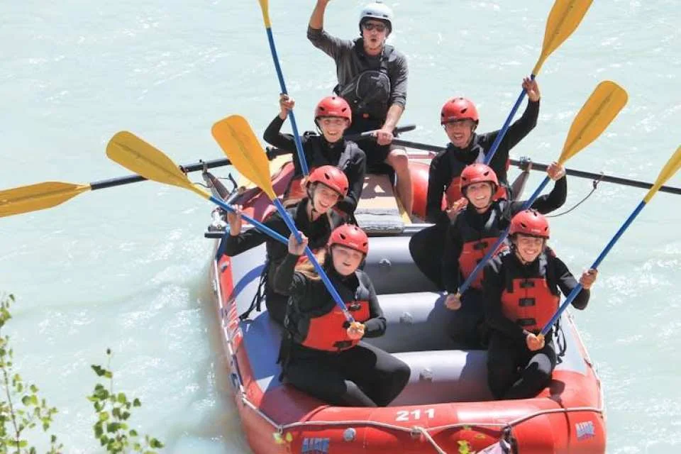 Sunwapta river's Class 3 rapids rafting
