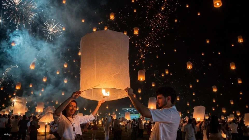 2026 Chiang Mai Local Sky Lantern at Ban Klang Municipality | Lamphun, Thailand