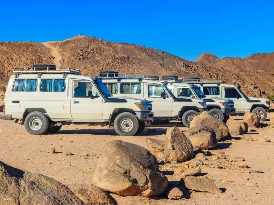 Hurghada: 6-Hour Jeep Desert Safari Hurghada, Dinner, and Show