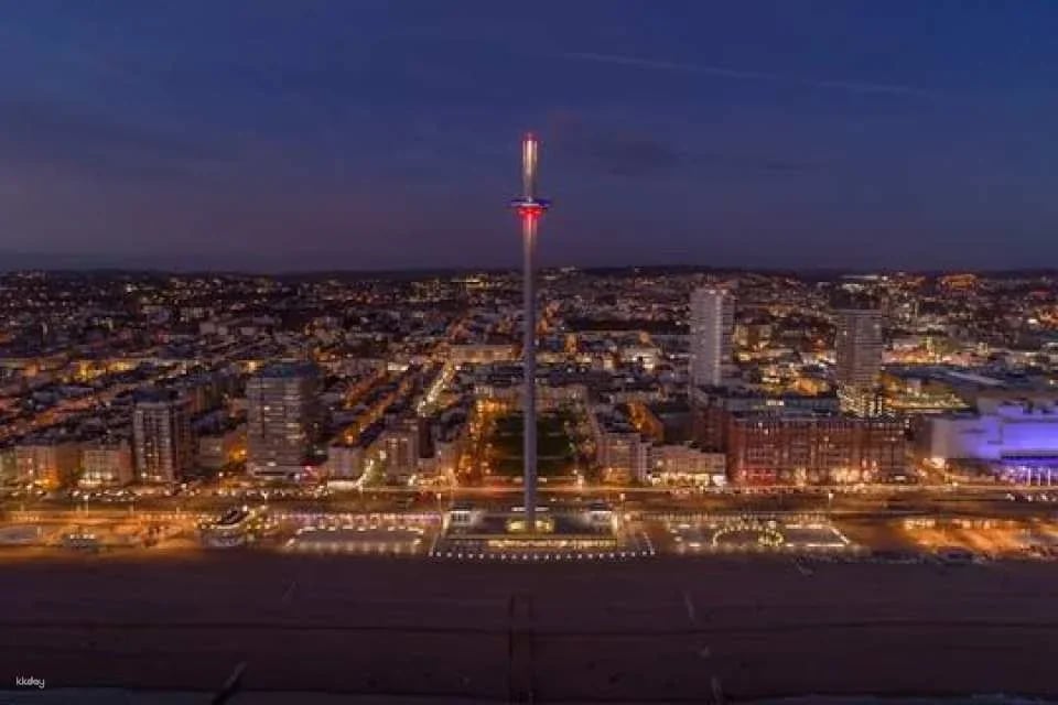 Brighton i360 city lights flight with welcome drink