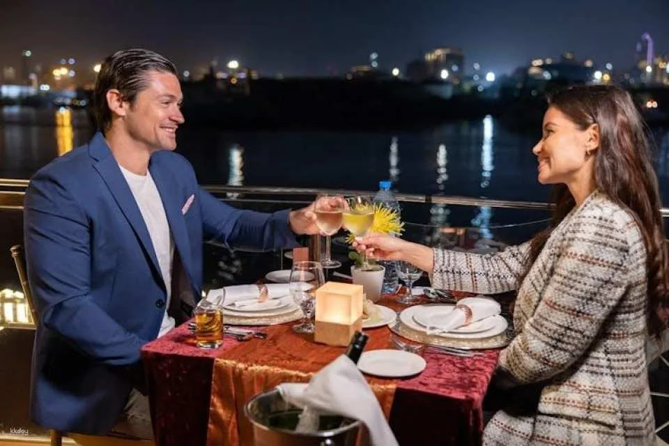 Dubai luxury canal dinner cruise with optional transfer and beverages