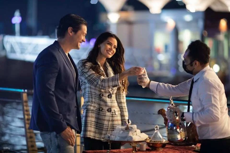 Dubai luxury canal dinner cruise with optional transfer and beverages