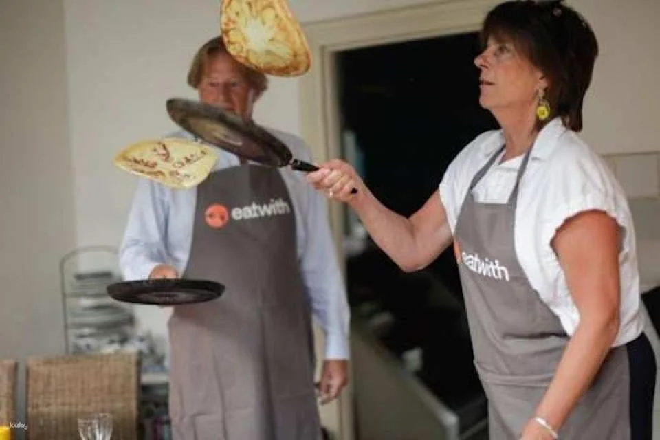 Dutch Pancake Cooking Class and Lunch in an Amsterdam Canal House