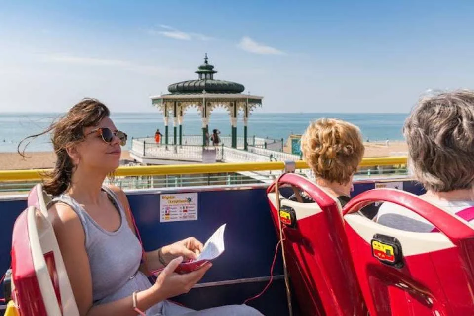 City Sightseeing hop-on hop-off bus tour of Brighton