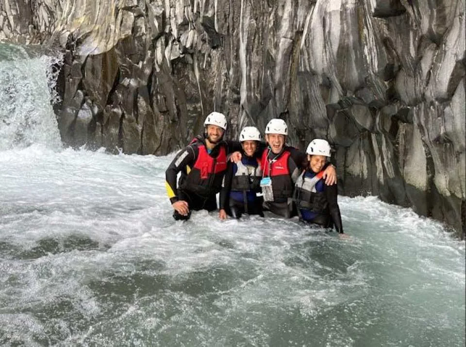 Body rafting along Alcantara River