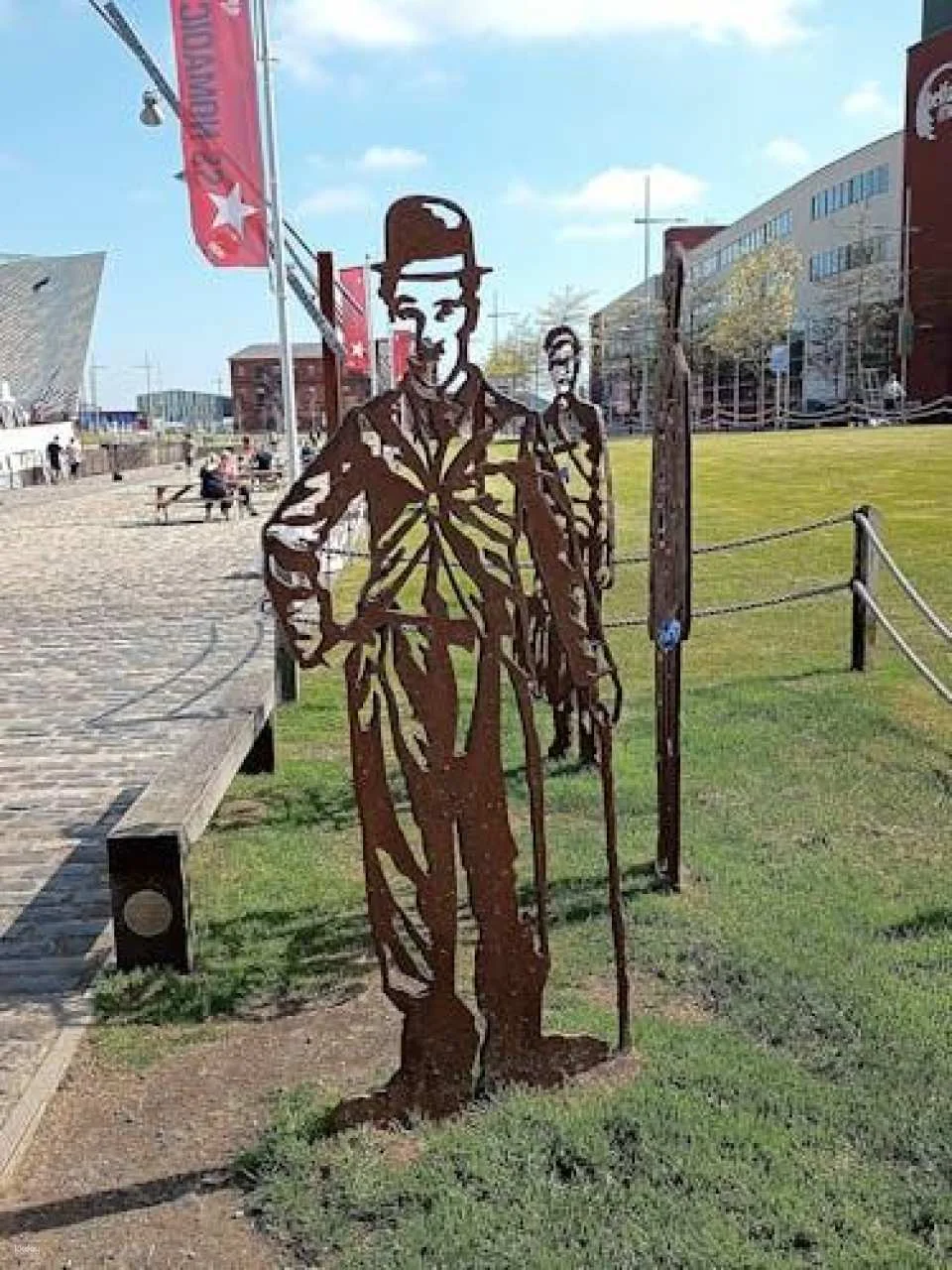 Exploring Belfast's Titanic Quarter on a self-guided audio tour
