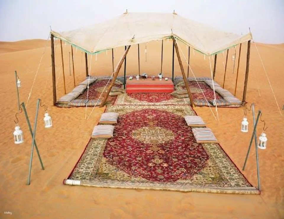Champagne private desert safari at Bassata Camp from Ras Al Khaimah