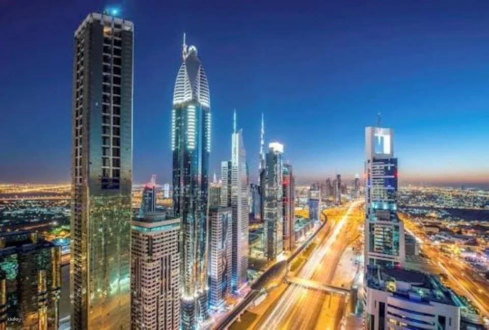 Polish tour of Dubai by night from Ras Al Khaimah with dinner cruise in Marina
