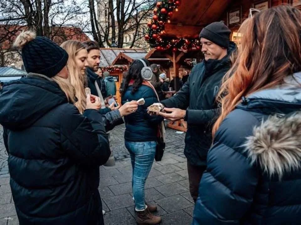 Munich Christmas market tour with traditional snacks and drinks