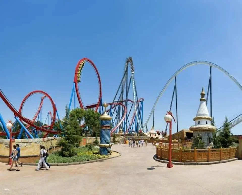Caribe Aquatic Park by day and PortAventura Park by night 1-day combo