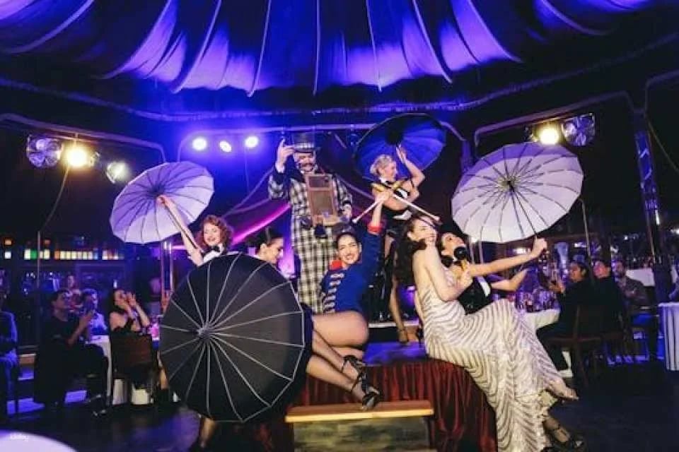 Burlesque dinner show experience