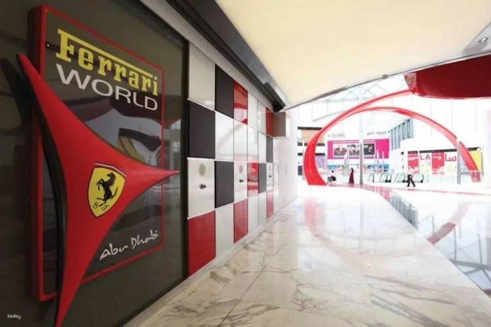 Abu Dhabi Mosque and Ferrari World from Abu Dhabi