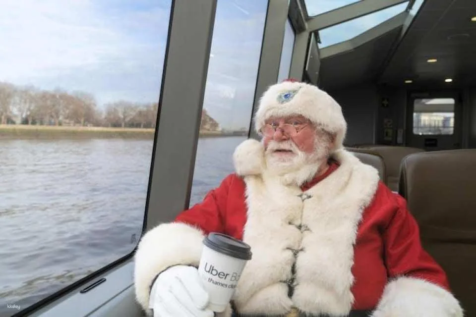 Christmas lights bus tour with hop-on hop-off Thames River pass