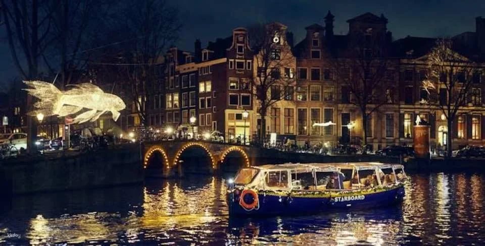 Amsterdam Light Festival cruise with open bar
