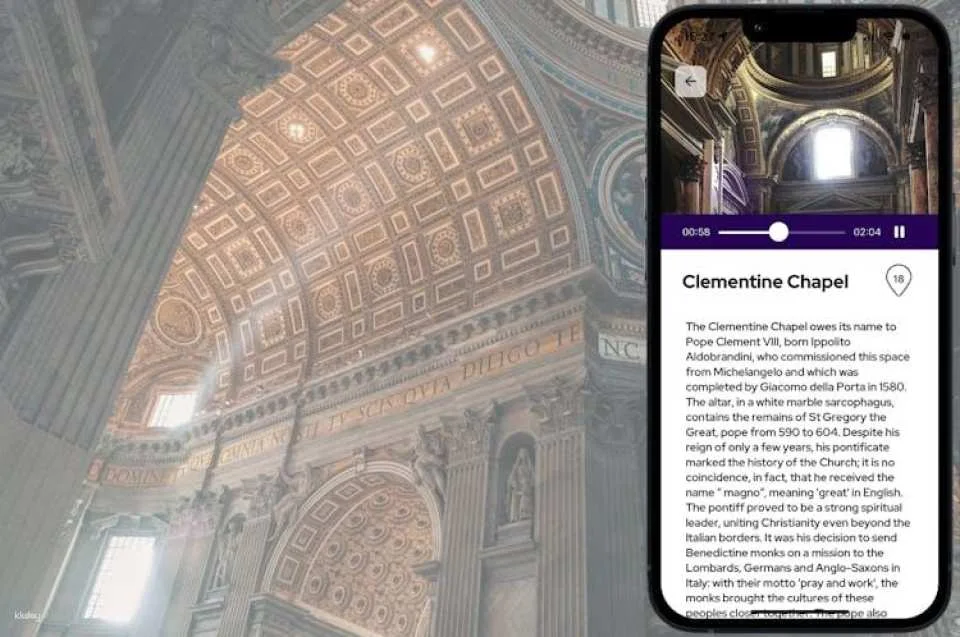 60-minute self-guided audio tour of St. Peter's Basilica