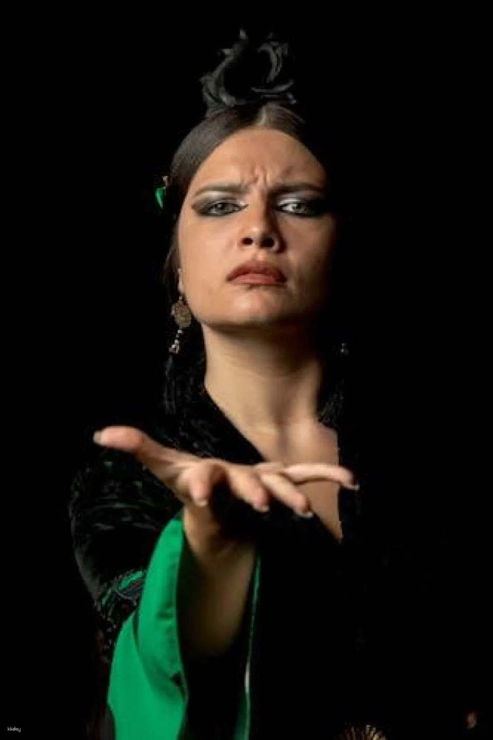 Traditional flamenco show in a brick cave in Madrid