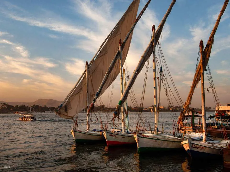 Hot Air Balloon With Hatshepsut Temple , Memnon & Felucca Ride