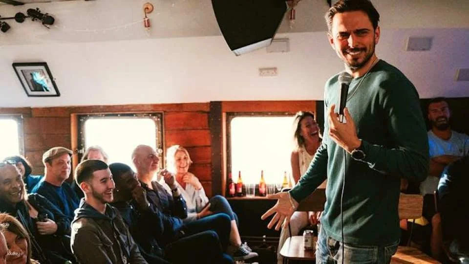 Dark Comedy and Pizza Night on the Iconic Battersea Barge