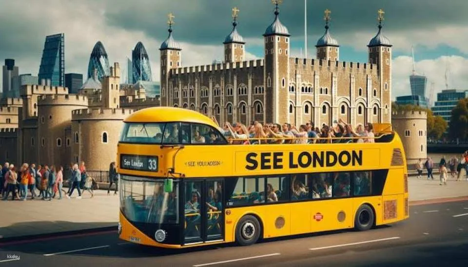 Panoramic London 2-hour open-top bus tour with live guide