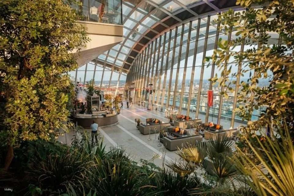London Sky Garden ticket with Italian dinner and audio guide