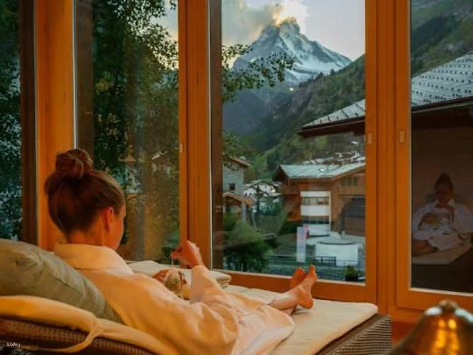 Alpine spa experience with Matterhorn views