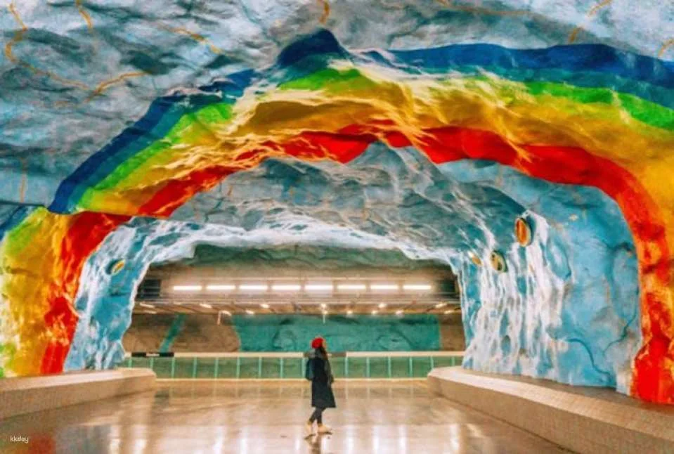 Stockholm subway system art and photo gallery tour