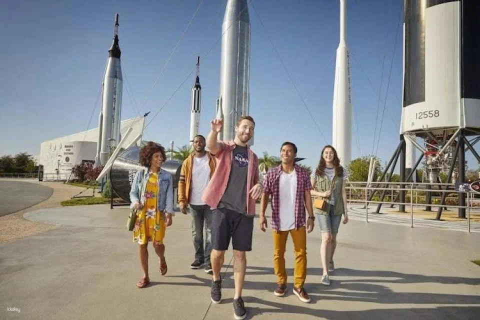 Admission to the Kennedy Space Centre for adults at the children’s rate, including add ons