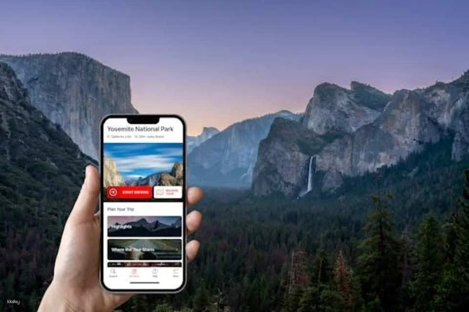 Audio-guided driving tour through Yosemite National Park