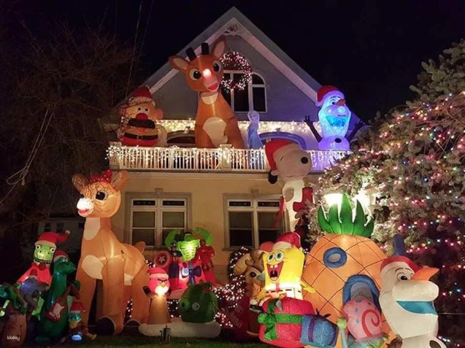 Christmas lights tour in Dyker Heights, Brooklyn