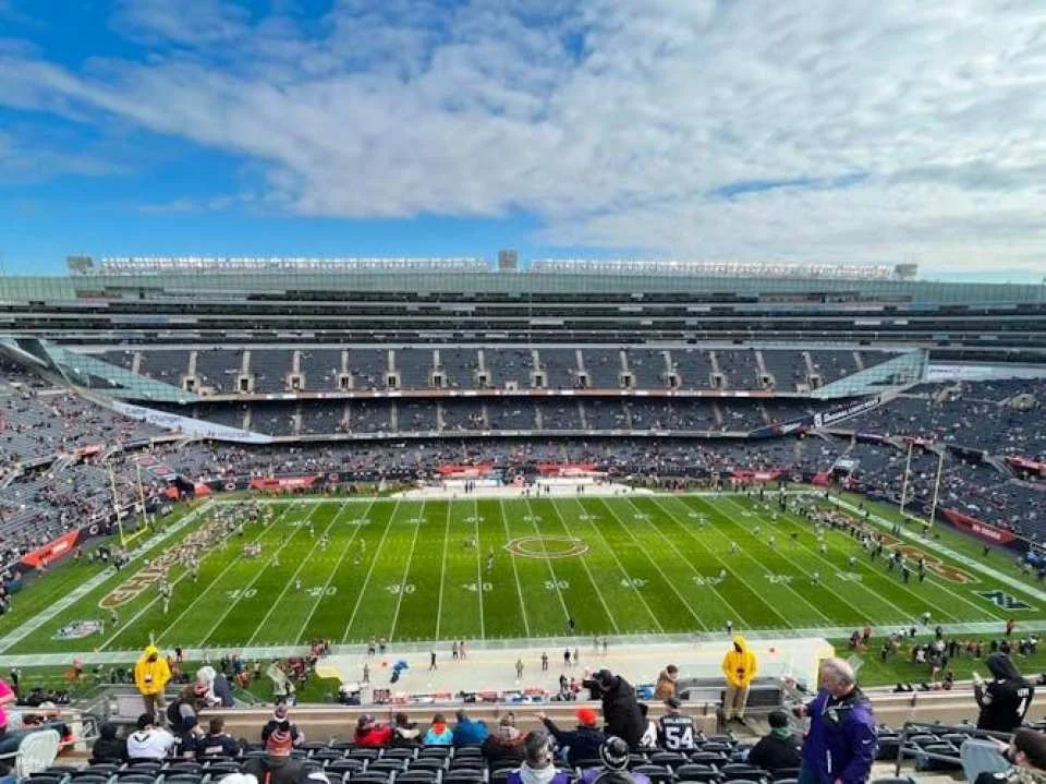 Chicago Bears football game ticket at Soldier Field