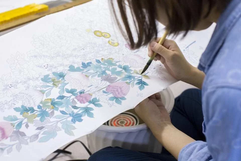 Kyoto, Japan | A Tour of Hand-Painted Kyoto Yuzen Kimono Workshops Led by Fushimi Traditional Craft Masters & Yuzen Dyeing Experience