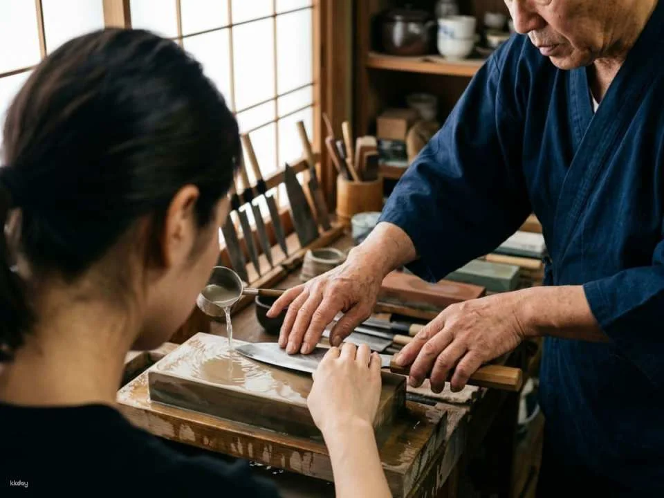 Kyoto Kawaramachi Artisan Workshop Experience: Make wooden chopsticks and enjoy ramen, sharpen knives and learn how to make Kintsugi matcha.
