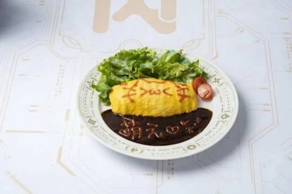 Drawing Omelette Rice Experience at Akihabara Maid Café