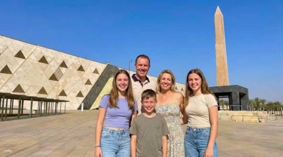 The New Grand Museum and Giza Pyramids with flights from Luxor