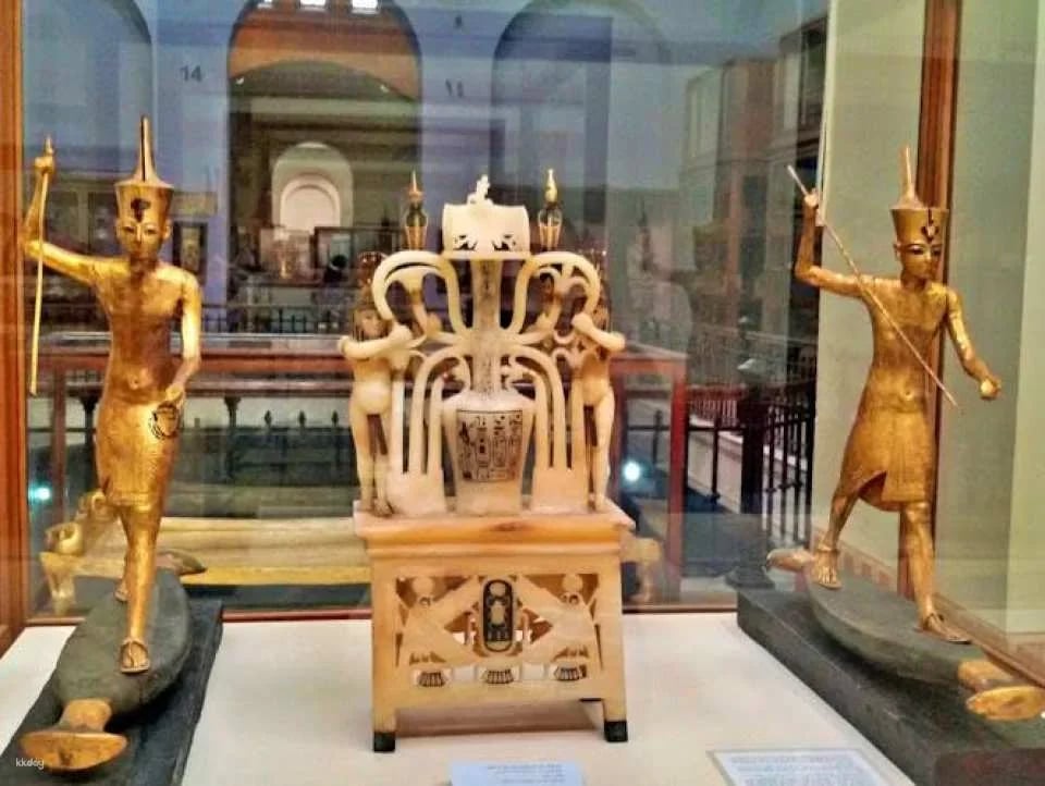 The New Grand Museum and Giza Pyramids with flights from Luxor