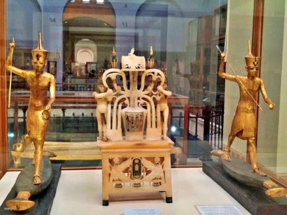 The New Grand Museum and Giza Pyramids with flights from Luxor