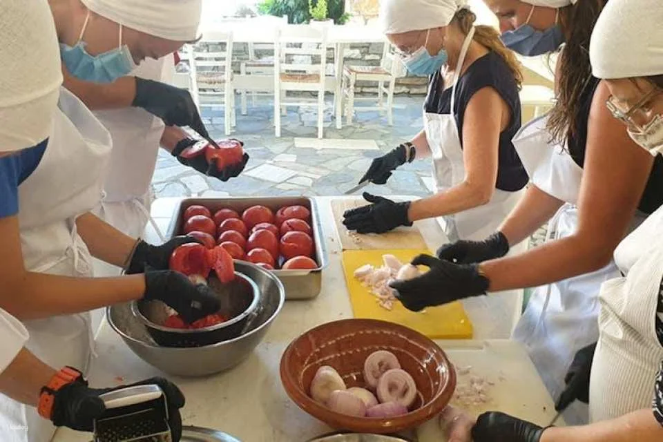 Paros cooking class with transportation